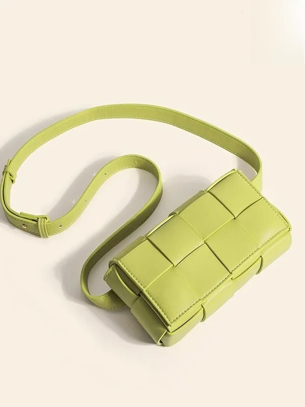 

Summer een Woven Bag Women's New 2025 Luxury mat High-End Dopane Small Square Bag Faionable Casual Crossbody Bag