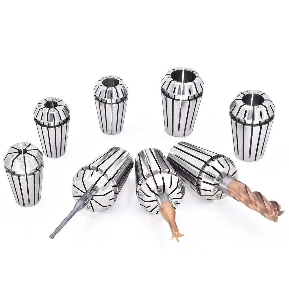 AAA Class 0.005mm ER32 ER25 ER20 ER16 ER11 1/8 1/2 Spring Collet Set Spindle Tool Holder Clamping Gripper CNC Machine Parts