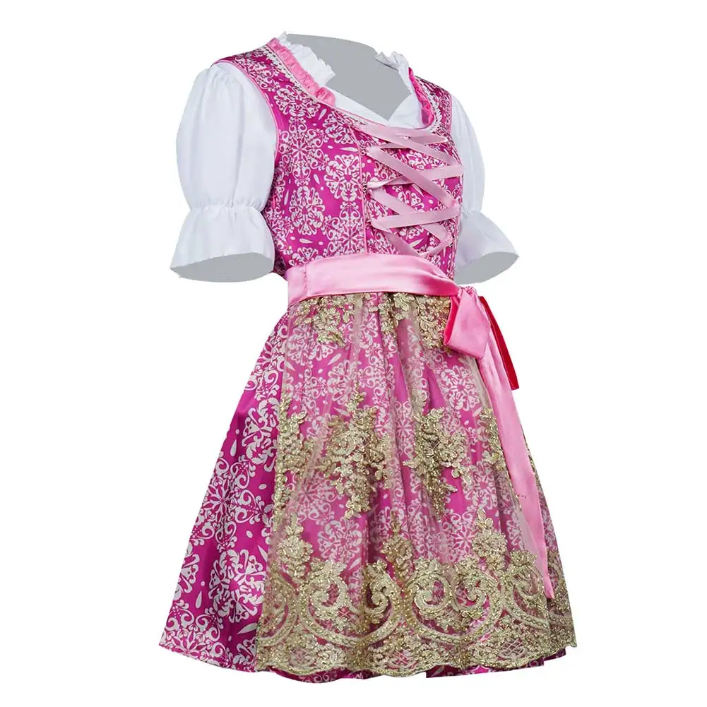 Stage Performance Pink Beer Festival Cosplay Lolita Dress Costume Maid Skirt Women Fantasia Halloween Carnival Party Fancy Suit