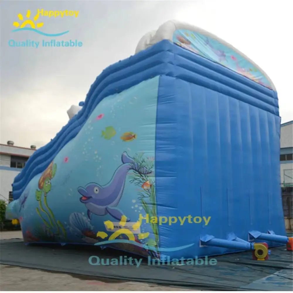 Sommer wasser park stahl pool verwenden aufblasbare pool rutsche mit kletterwand