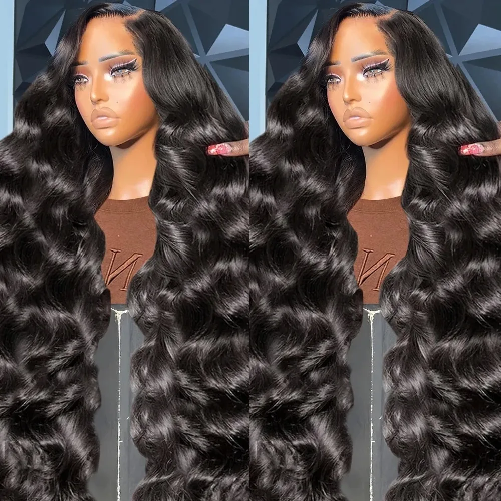 30 40 Inch 13x5 Lace Front Wigs 200 Density HD Transparent Body Wave Lace Frontal Human Hair Wig Brazilian For Black woman