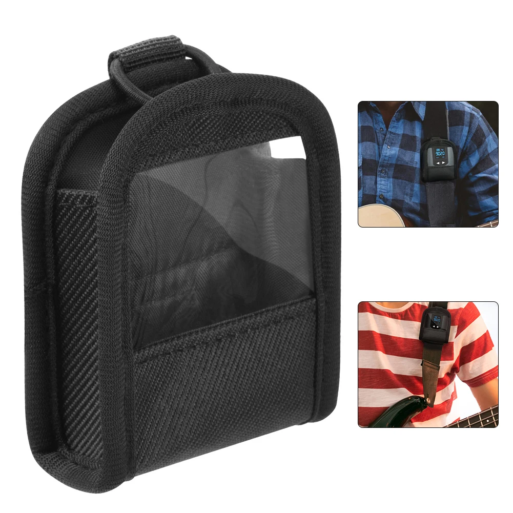 Tragbare kabellose Bodypack-Sendertasche, transparenter Träger, robustes Gitarrenzubehör, Schultergurt-Beutel, Aufbewahrungskoffer