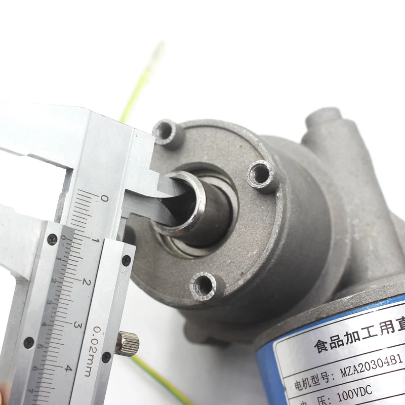 80W DC100V 44:1 Reduction Worm Gear Motor, 76RPM High Torque Food Processing Geared Reducer for Mixers Grinders