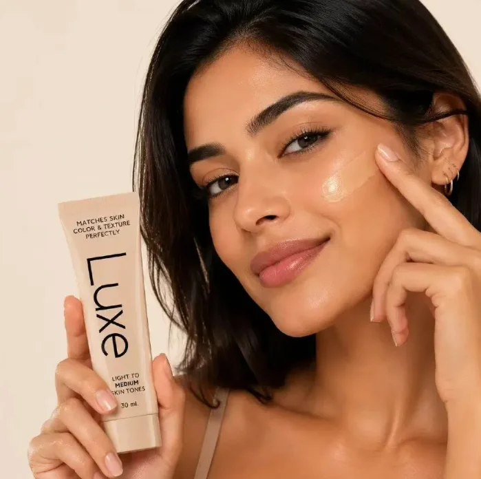 30ml Luxe Research Color Changing Foundation Medium Light Natural Lasting Matte FullCoverage Foundation Match Skin Color Texture