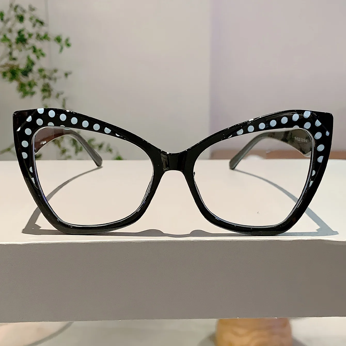 

Fashion Ladies Reading Glasses Personality Cat Eye floral print Decorative Frame Transparent Reading Compute Eyeglasses