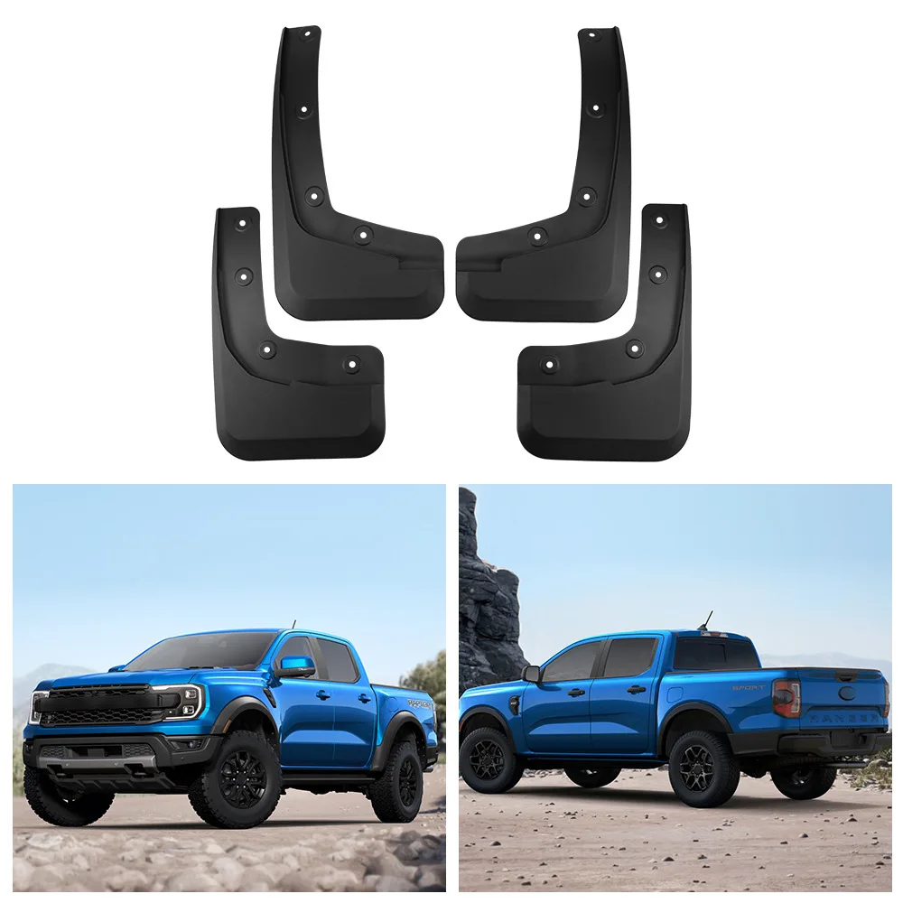 Car Mud Flaps for Ford Ranger 2024 US Version Splash Guards Fender Mudguard Long Using Life Exterior Parts view 3