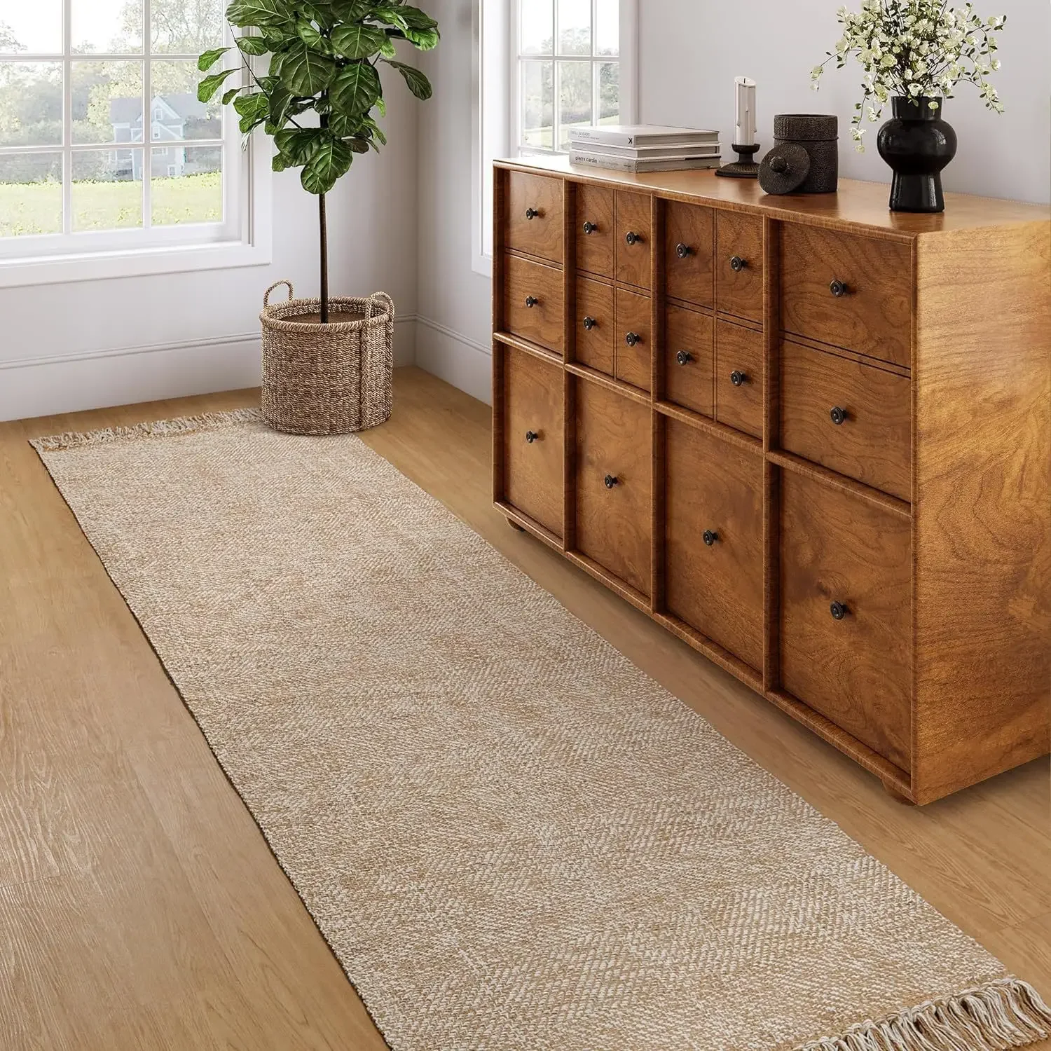 Cotton Linen Weave Carpet for Living Room Kitchen Area Rugs Bedroom Bedside Floor Mat Water Absorbent Bathroom Carpets Doormat