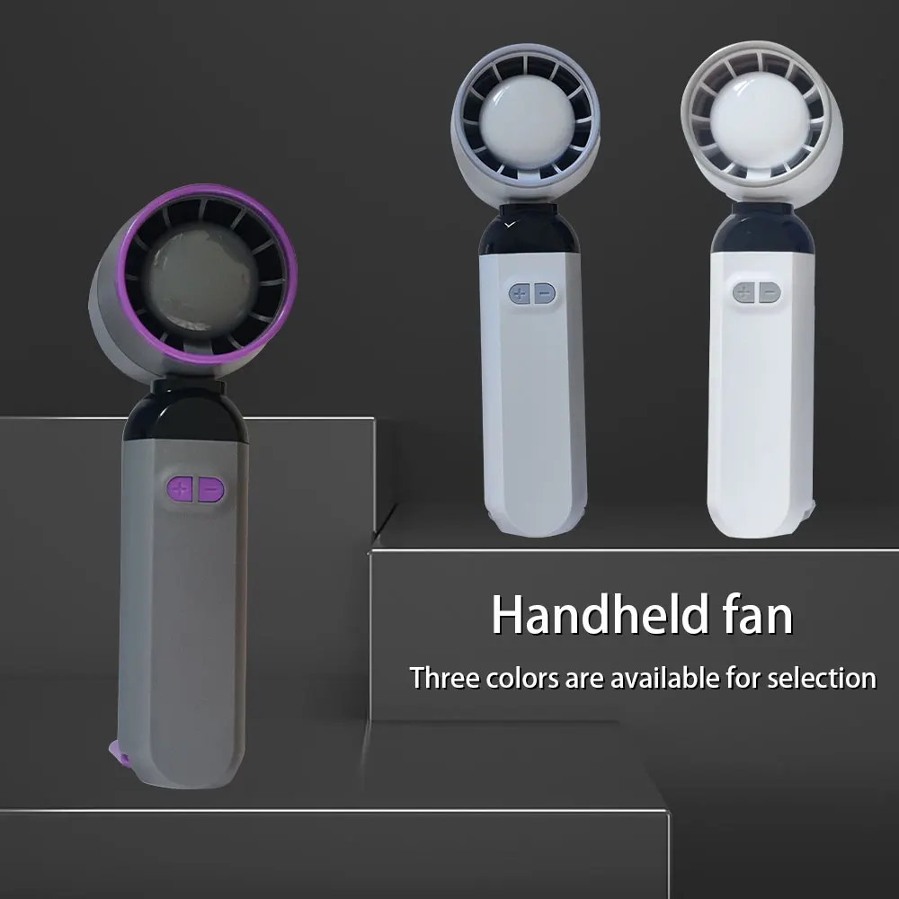 New Handheld Fan USB Rechargeable Folding Electric Fan with Digital Display for Efficient Cooling Suitable for Camping Trips