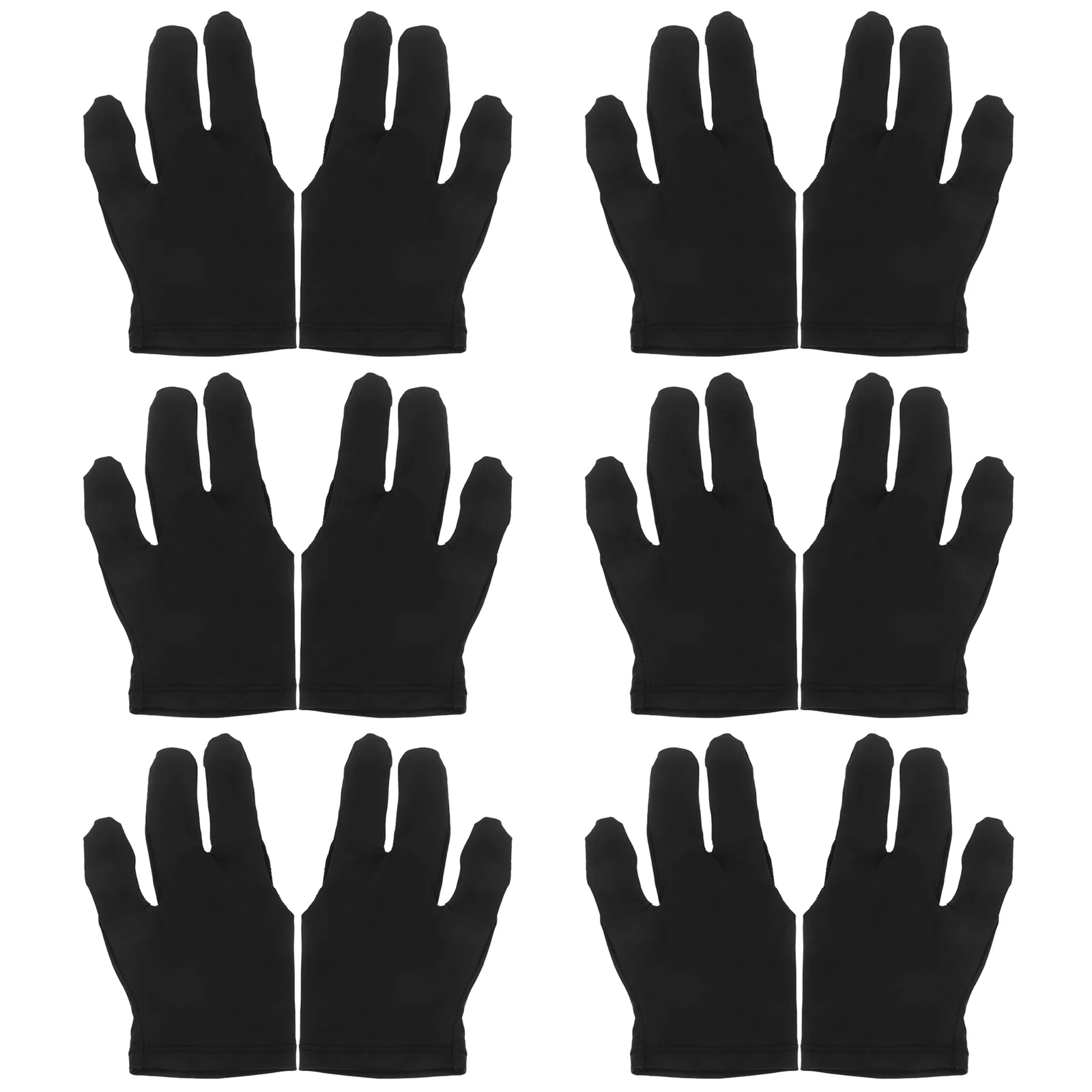 

12 Pcs 3 Finger Billiards Glove Cue Kids Mittens Fingers Gloves Three Accessory Snooker Child The