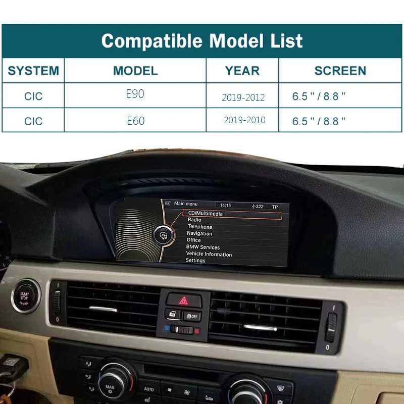 E60 Rearview Camera Interface for BMW E60 E90 E91 E92 E84 E70 E71 CIC Upgrading Original Screen Reverse Image Assistance System