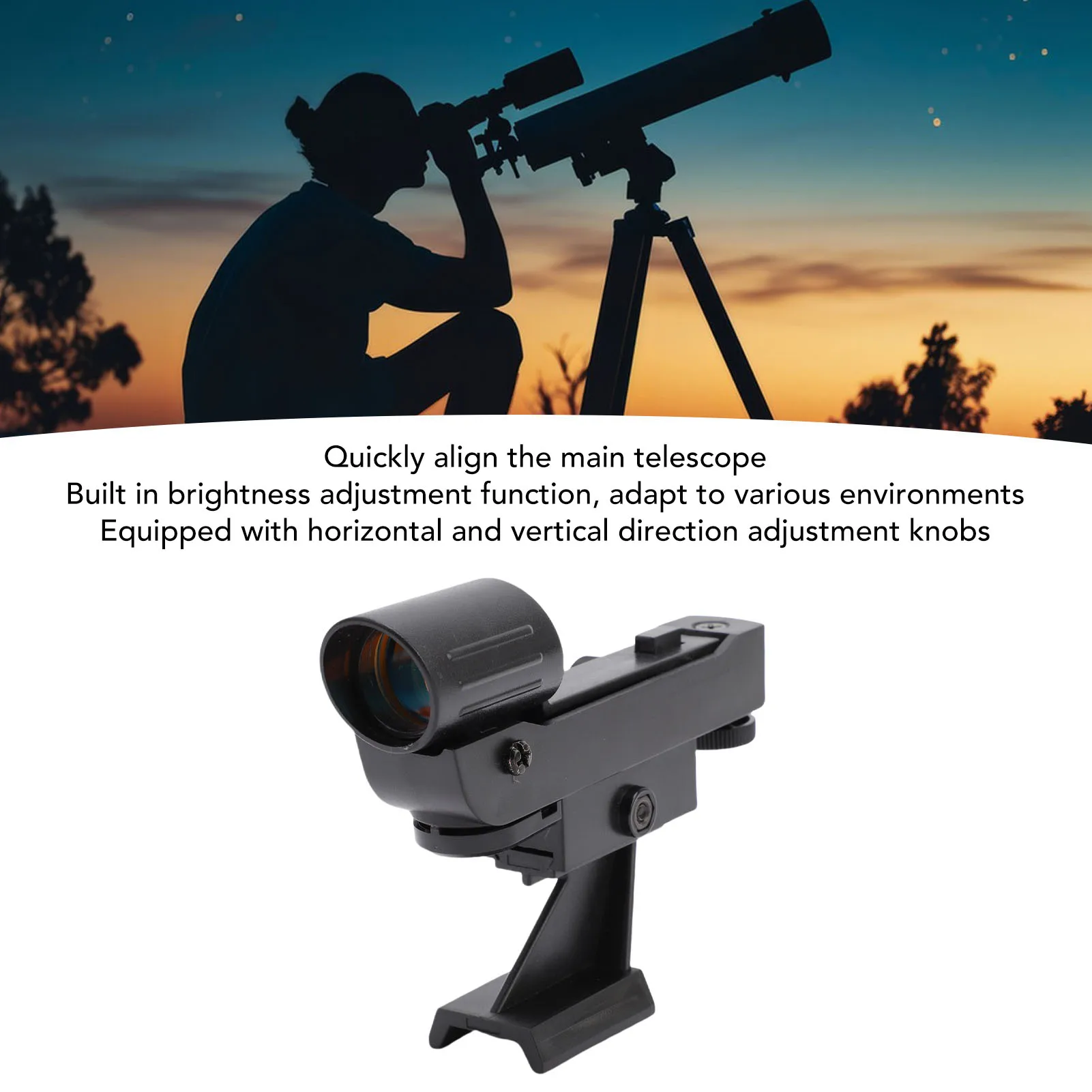 Finderscope localizador apto para 80 90 130eq telescópio astronômico led dot finder escopo ajuste de brilho alinhamento rápido