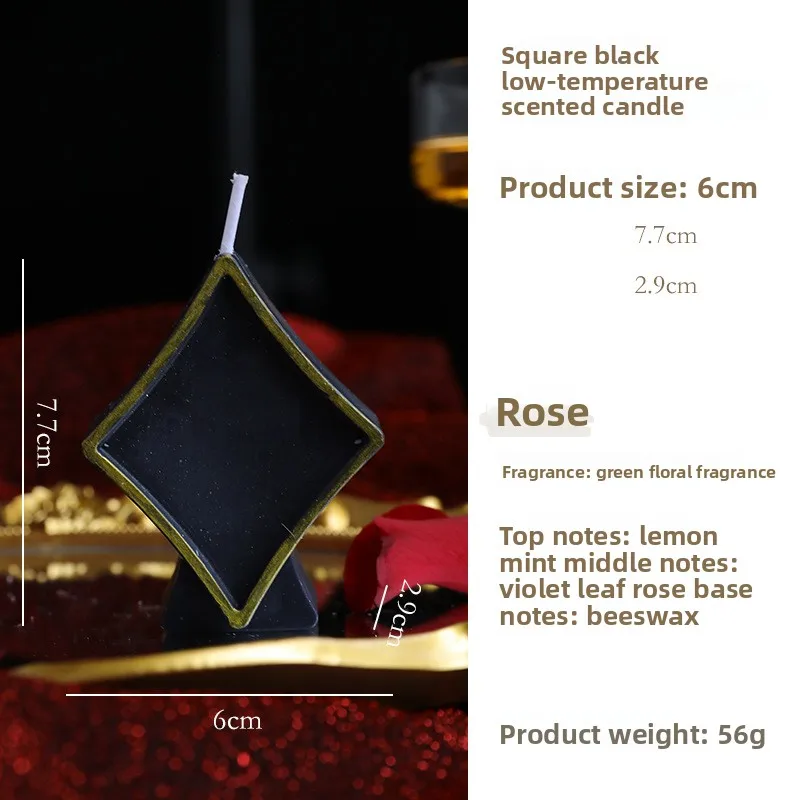 Lilin Aroma Suhu Rendah untuk Suasana Romantis & Dekorasi Pesta  Campuran Minyak Esensial Vanila & Amber, Lilin Kedelai Aman dengan Dekorasi