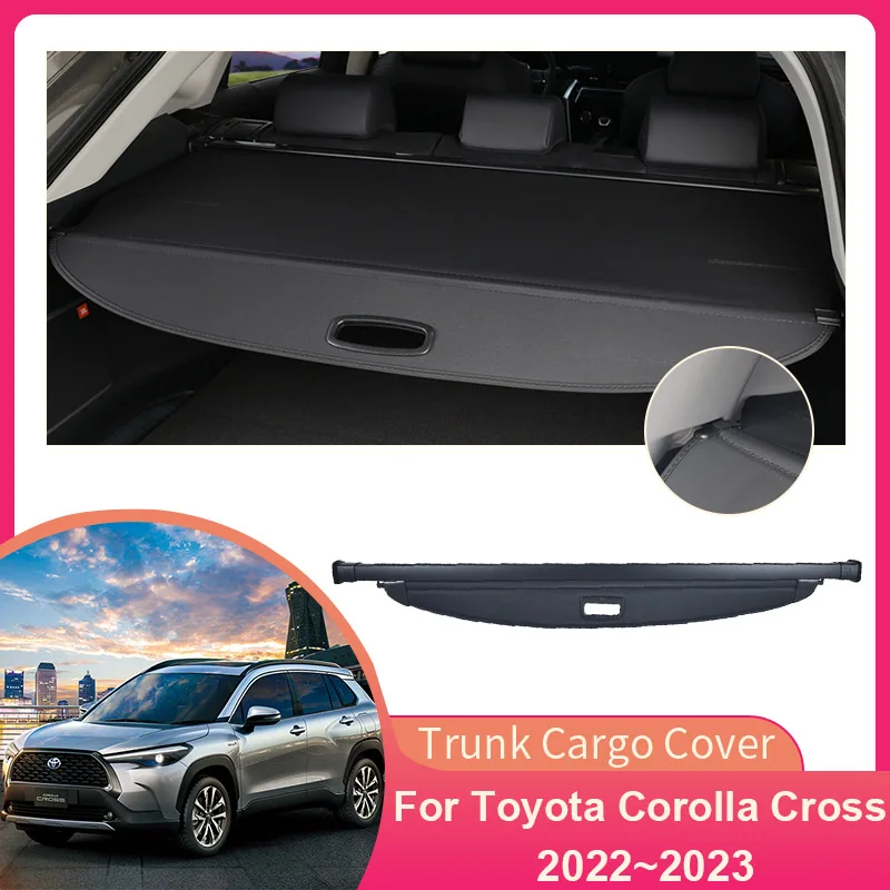 Trunk Cargo Cover for Toyota Corolla Cross Hybrid XG10 2022 2023 Rear Luggage Shielding Shade Curtain Partition Board Accessorie