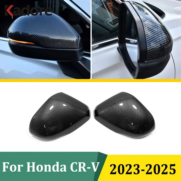 

For Honda CRV CR-V 2023 2024 2025 ABS Carbon Fiber Side Door Mirror Cover Rearview Mirrors Cap Trims Car Exterior Accessories