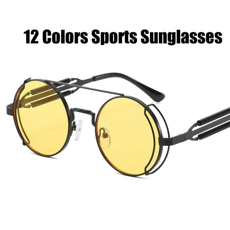 

Vintage Retro Sports Sunglasses Men Women Outdoor Travel Car Driving Goggle Shades Trendy PC Ultralight Steampunk Sun Glasses