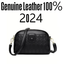 2024 nowy autentyczny damski Messenger Bag ze skóry bydlęcej moda damska torba Crossbody damska o dużej pojemności ramię bolsa Sac