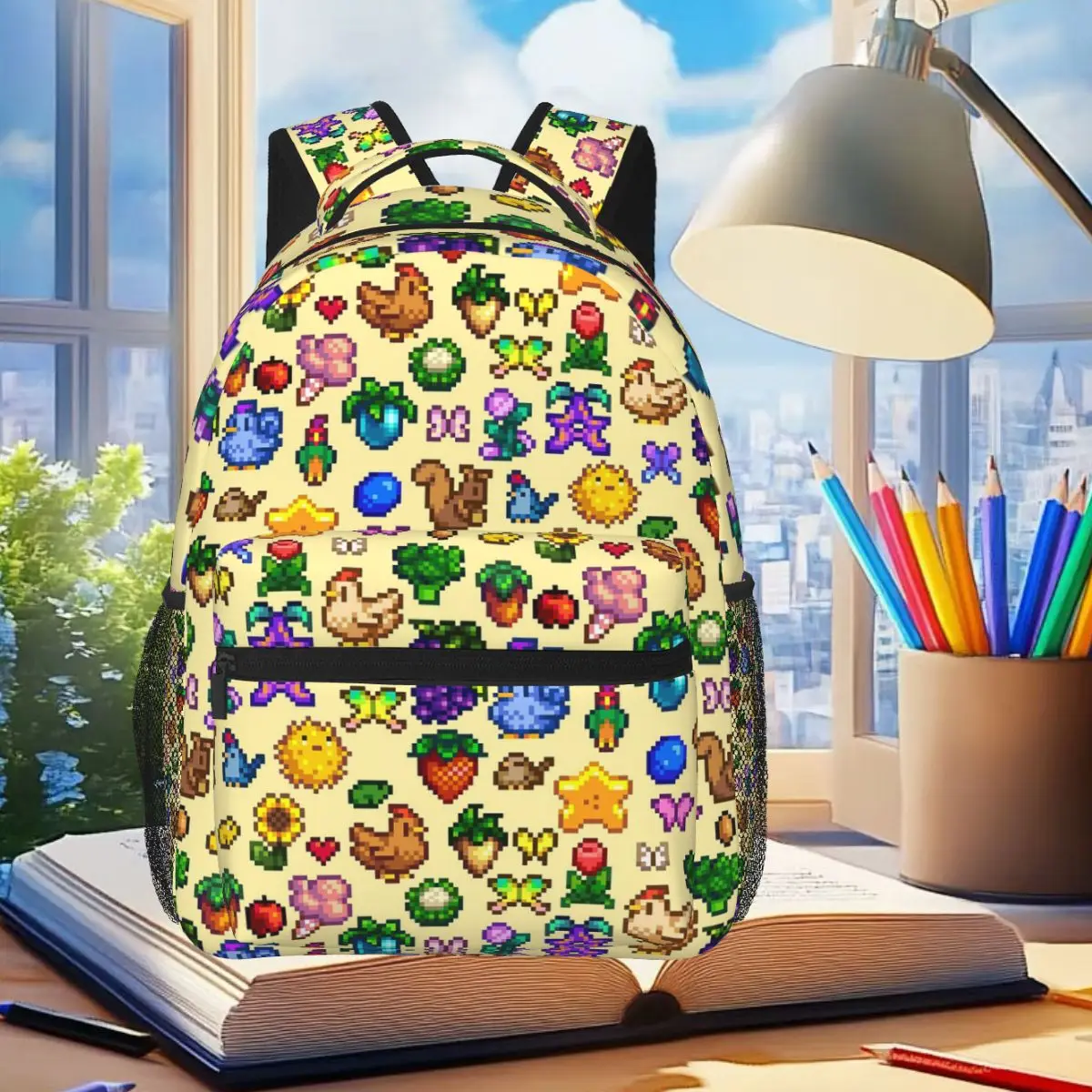 

Stardew Valley Student Backpack School Bag Hiking Travel Daypack for Men Women Fashion Bookbag Shoulder Bags