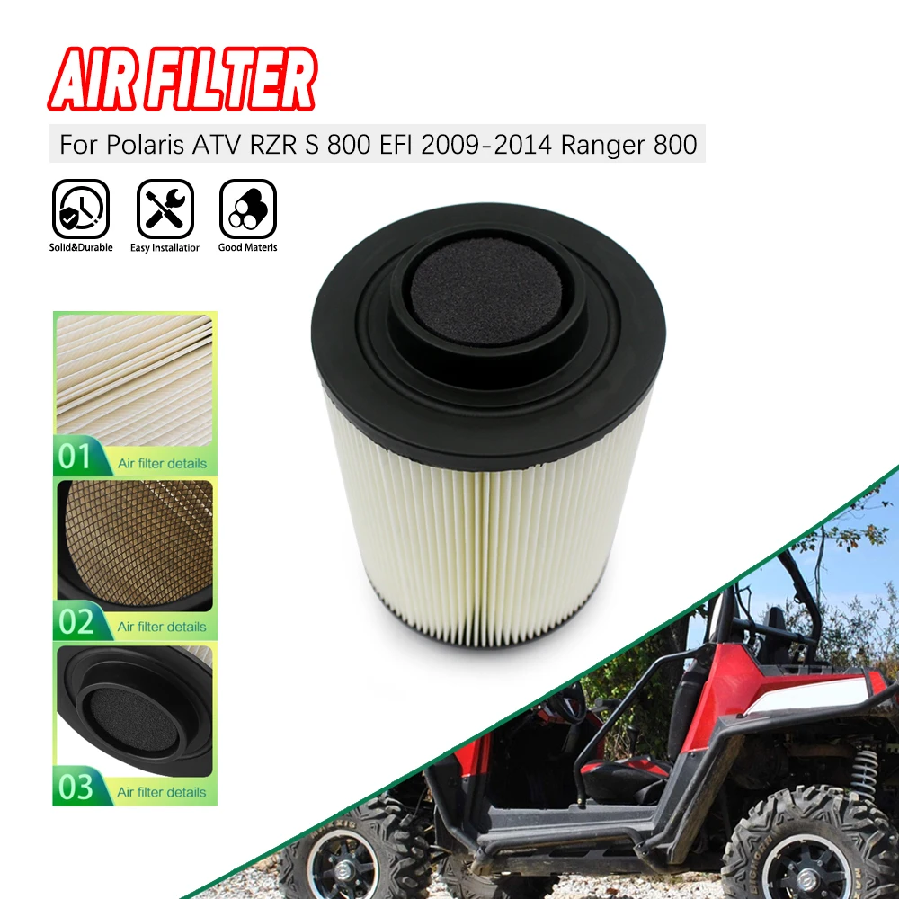 

For Polaris 4X4 6x6 800 Crew EFI RZR 4 RZR S XP 1240482 125499 1240434 Air Filter