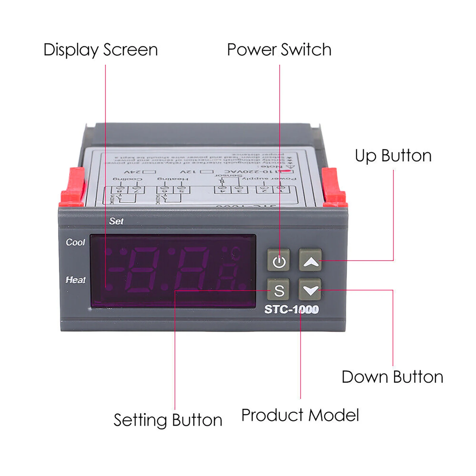 Digital Temperature Controller Thermostat Thermoregulator incubator Relay LED 10A Heating Cooling STC-1000 STC 1000 AC 110-220V