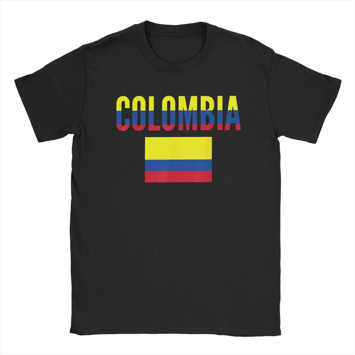 Men Colombian Colombia Country Flag T Shirt 100% Cotton Clothes Casual Short Sleeve Round Collar Tees Gift T-Shirts