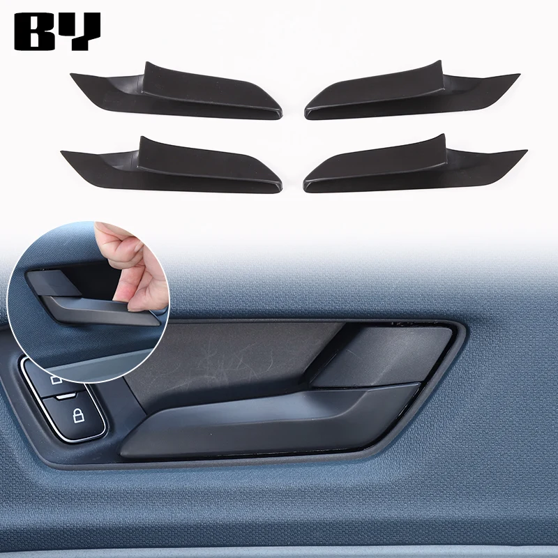 for Ford Maverick 2022-2024 ABS Carbon Fiber Matte Black Car Inner Door Pull Handle Cover Trim Sticker Interior Accessories