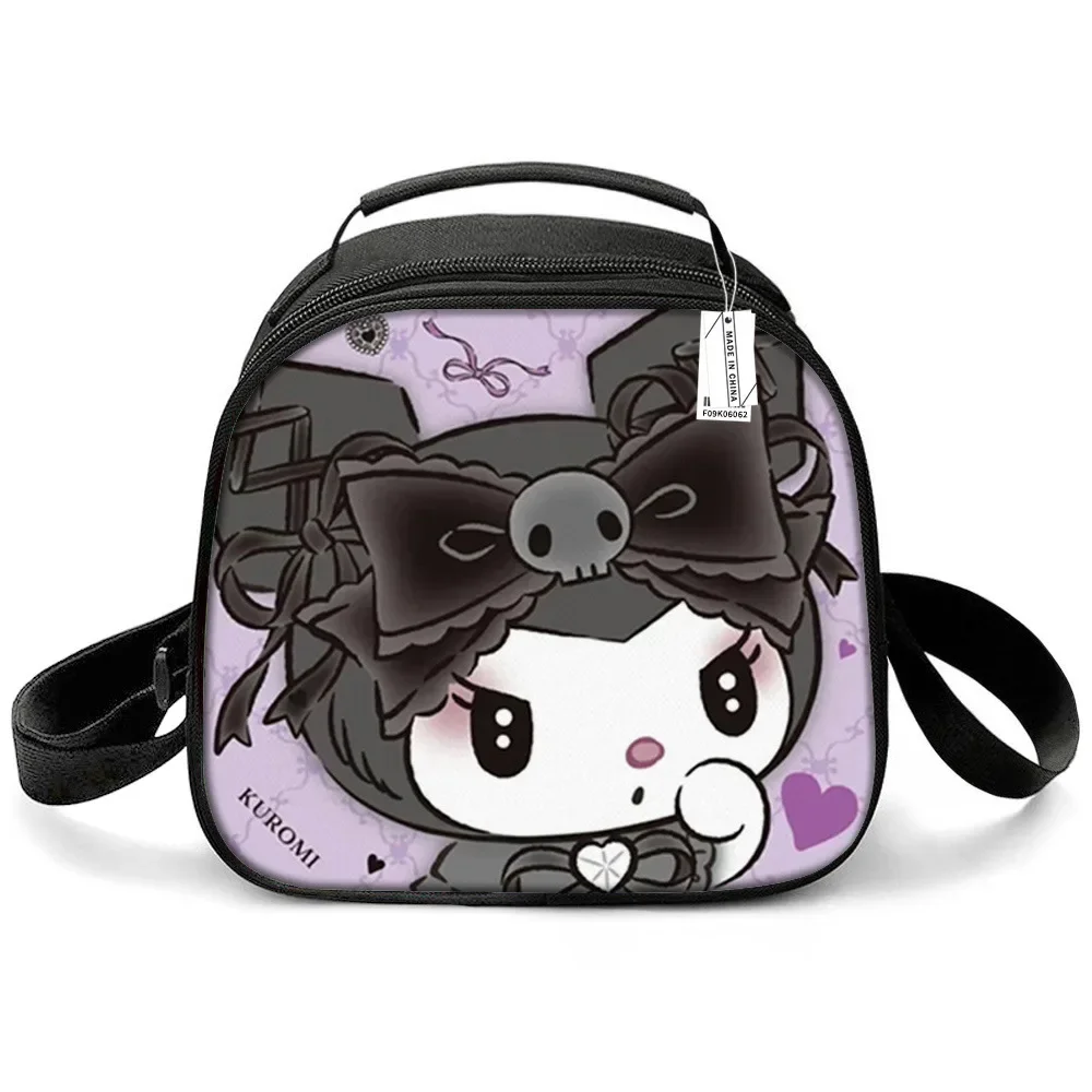 Borsa da pranzo portatile carina del fumetto caldo per studenti delle scuole primarie e secondarie Kuromi Kuromi borsa isolante per borsa del