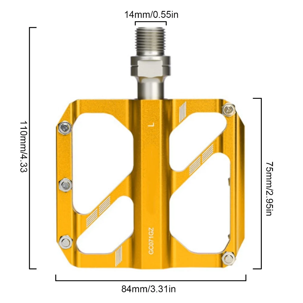 Aluminum Alloy Bike Pedals Non-Slip Chrome Molybdenum Steel Axle Road Bike Pedals 9/16 Inch Thread Ergonomic
