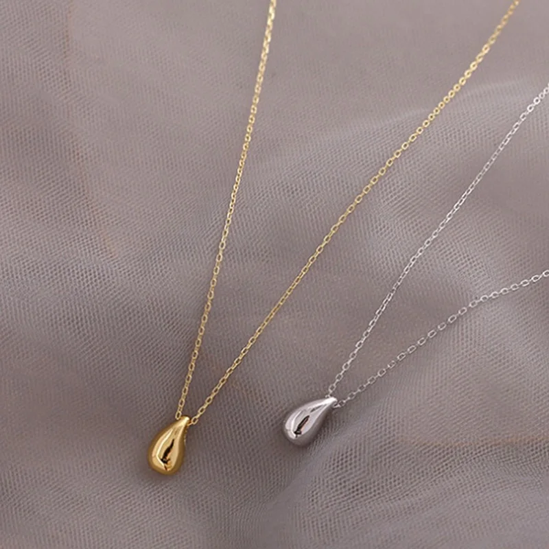 Hot Sale Minimalist Trendy Necklace for Women Water Drop Pendant Clavicle Chain Party Jewelry 2024