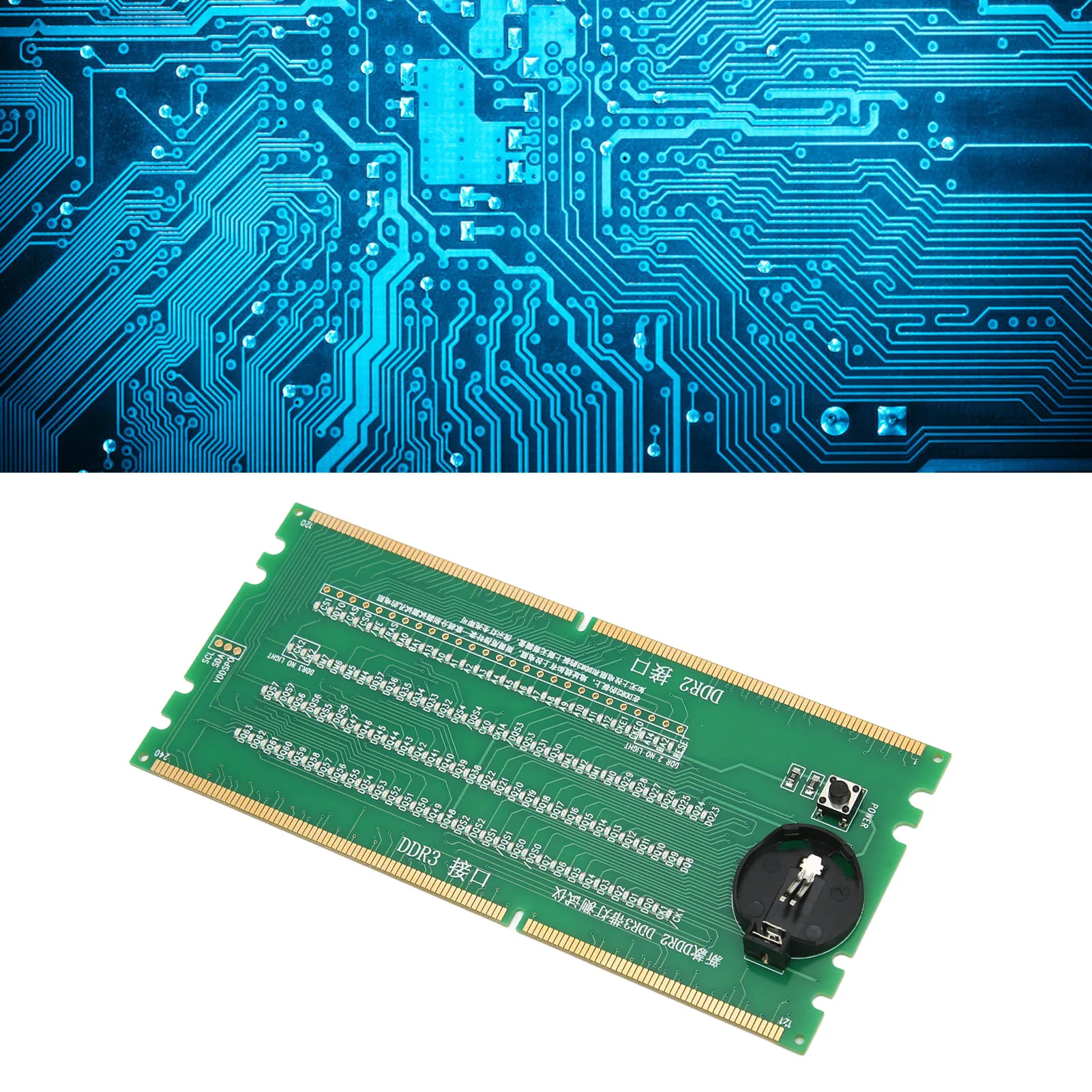 LED Test Card DDR2 DDR3 Tester Compact Diagnostic Card LED Indicators Dual DDR2 DDR3 Support For Intel Motherboards