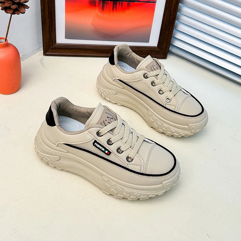 Spring and Autumn New Women's Casual Shoes with Thick Soles Female Shoes Breathable Women Sneakers