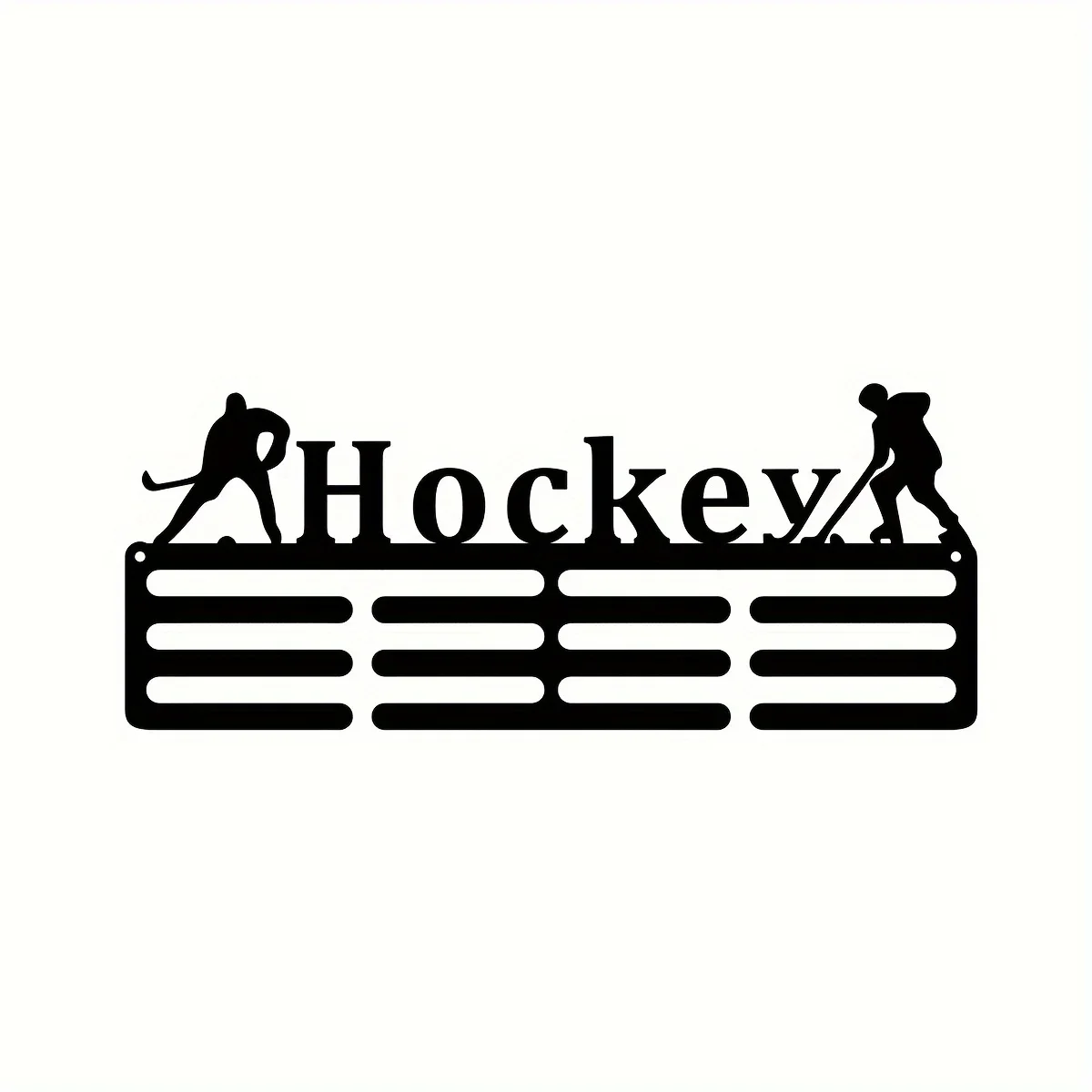 1pc Metal Wall Hanging Ornament, Hockey Medal Hanger, Hockey Player Name Medal Iron Hanger, Hockey Sport Display Awards Sign