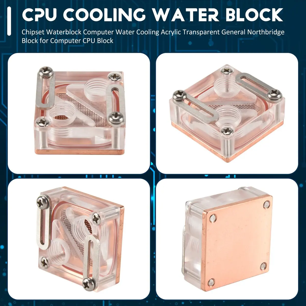 L77A Chipset Waterblock Computer Water Cooling Acrylic Transparent General Northbridge Block for Computer CPU Block