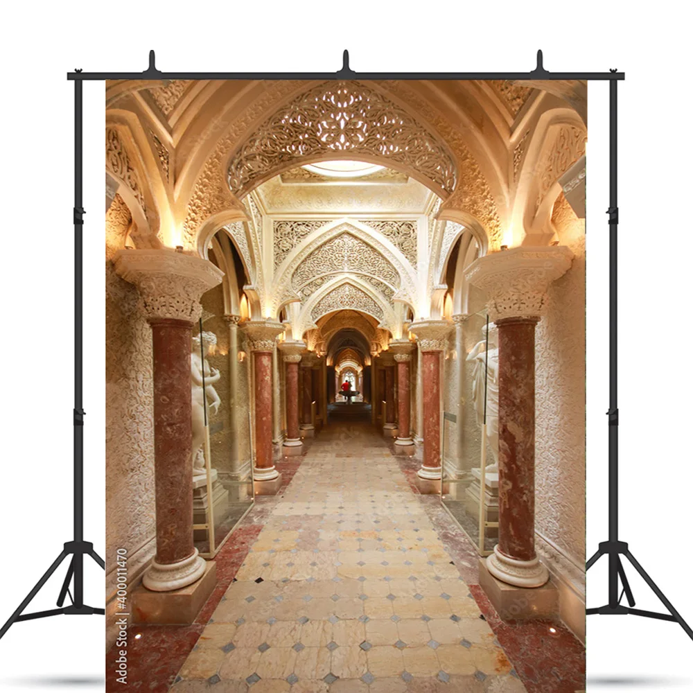 SHUOZHIKE Auditorium European Style Church Photography Backdrop Props Architecture Cathedral Photo Studio Background JT-12