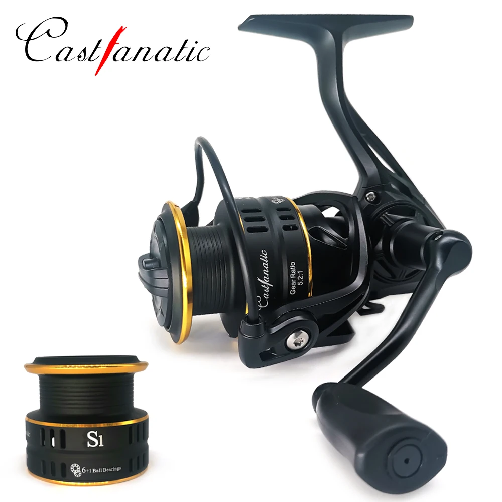 

Castfanatic S2000 S3000 S4000 Saltwater Fishing Spinning Reels Double Spools 6BB 5.2:1 Ultralight Spining Reel For Carp Fishing