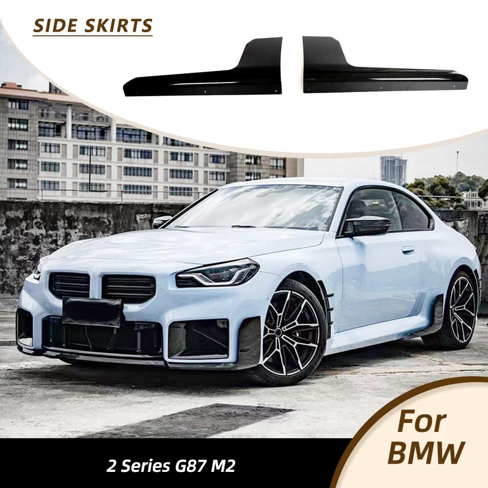 Car Bumper Side Skirts For BWM 2 Series G87 M2 Coupe 2022UP Car Rear Side Bumper Canards Vent Trim Body Kits Real Carbon Fiber