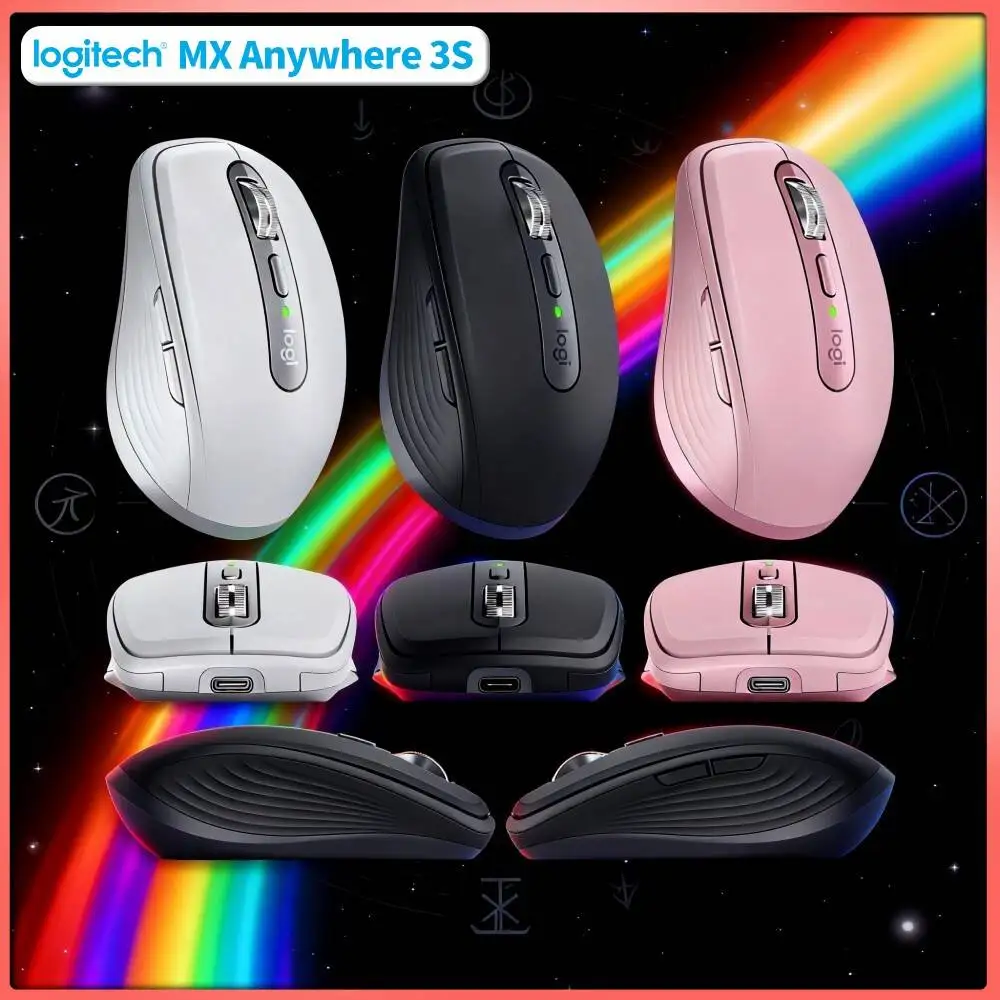 Durable MX Anywhere 3S - 8K DPI Darkfield, 70-Day Battery, Silent Click, Ideal for Sports Store Office & Shelf Prep