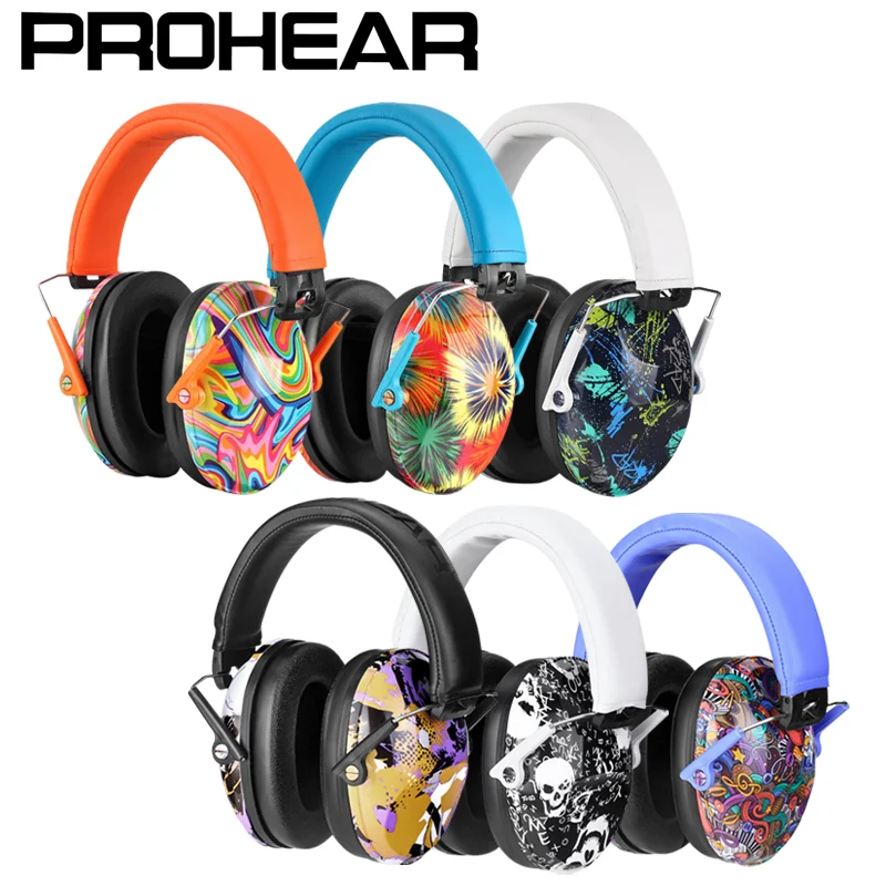 

PROHEAR Kids Safety Earmuffs Cute Cartoon Printed Ear Protector 25dB Noise Reduction Hearing Protectors for Toddlers Autism Gift