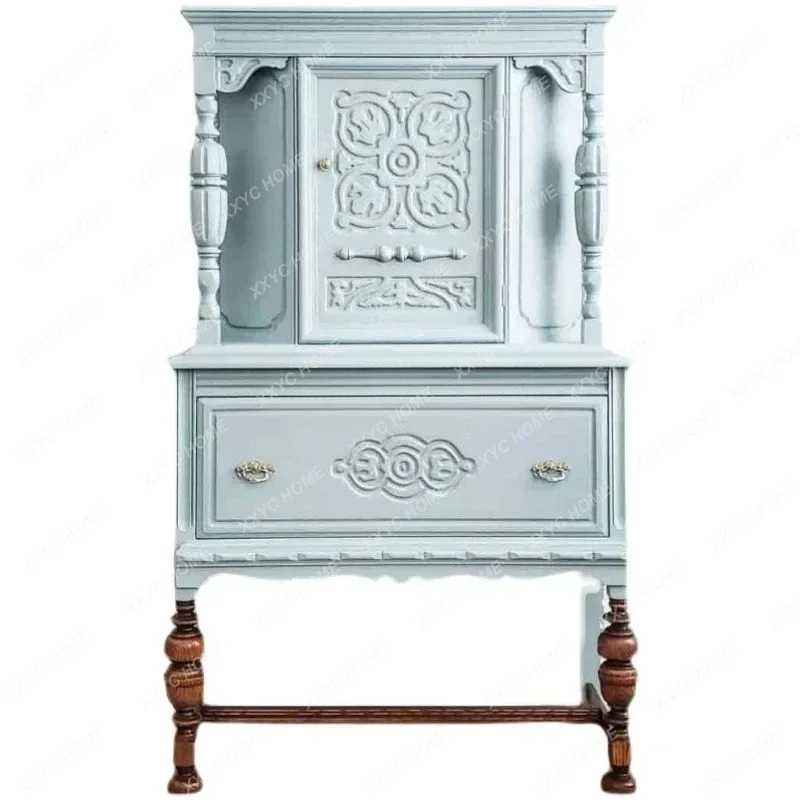 

Y Французский резной шкафчик из массива дерева, европейский неоклассический боковой шкаф, ретро-перегородка, шкафчик