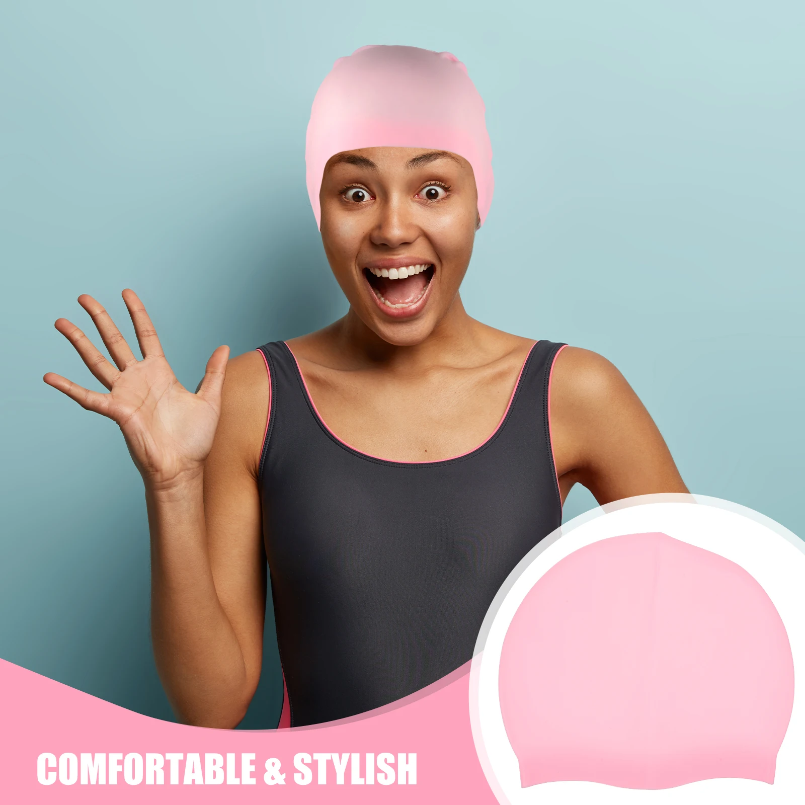 

Swim Cap Women Adult Swimming Hats Swiming Caps for Silicone Waterproof Pu Fabric