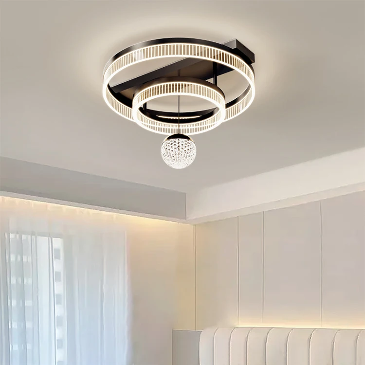 

Minimalist Eye protection Living Room Ceiling Light Three-color Intelligent Voice Dimming Bedroom Full Spectrum Ceiling Light