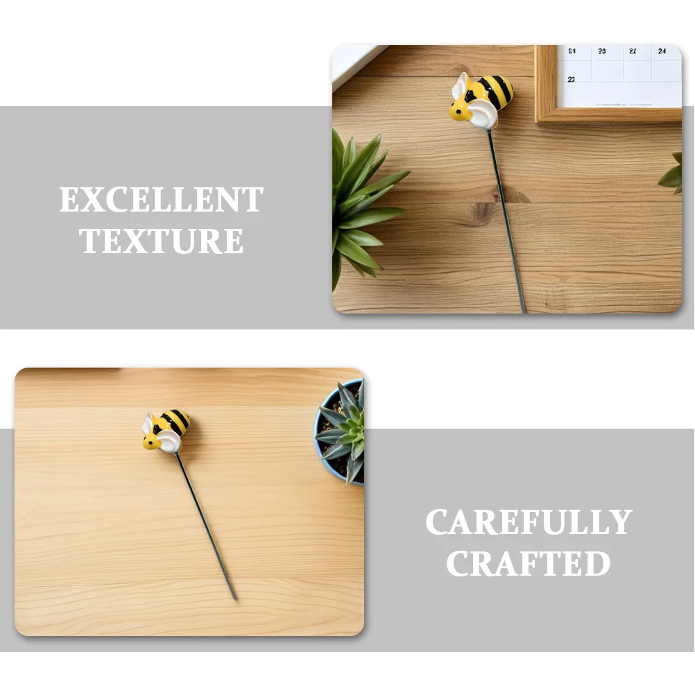 10Pcs 3D Stake Realistic Design with Swinging Wings Resin Iron Decorative Stakes for Outdoor Garden Lawn Decor