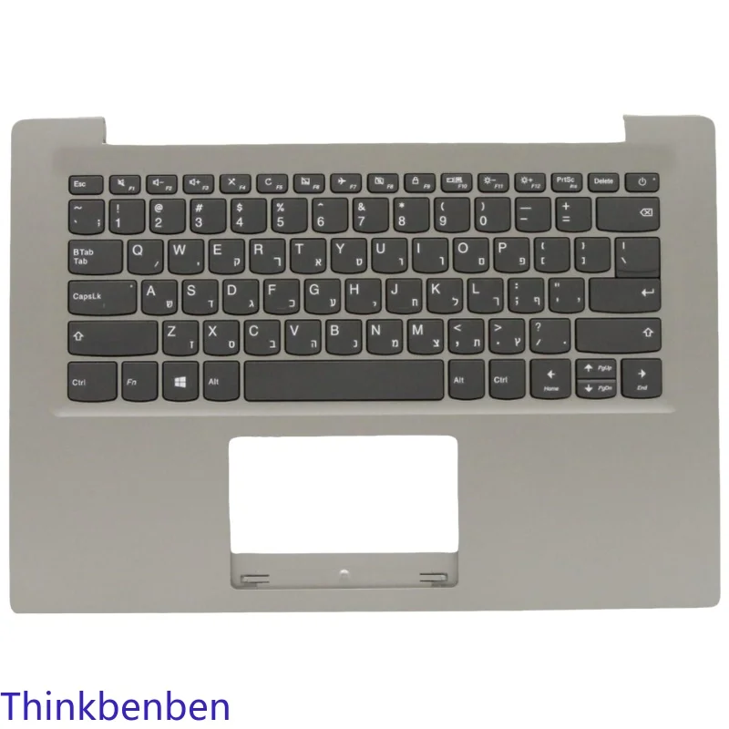 HB Hebrew Mineral Gray Keyboard Upper Case Palmrest Shell Cover For Lenovo Ideapad S130 130s 14IGM 120s 14 14IAP 5CB0P23840