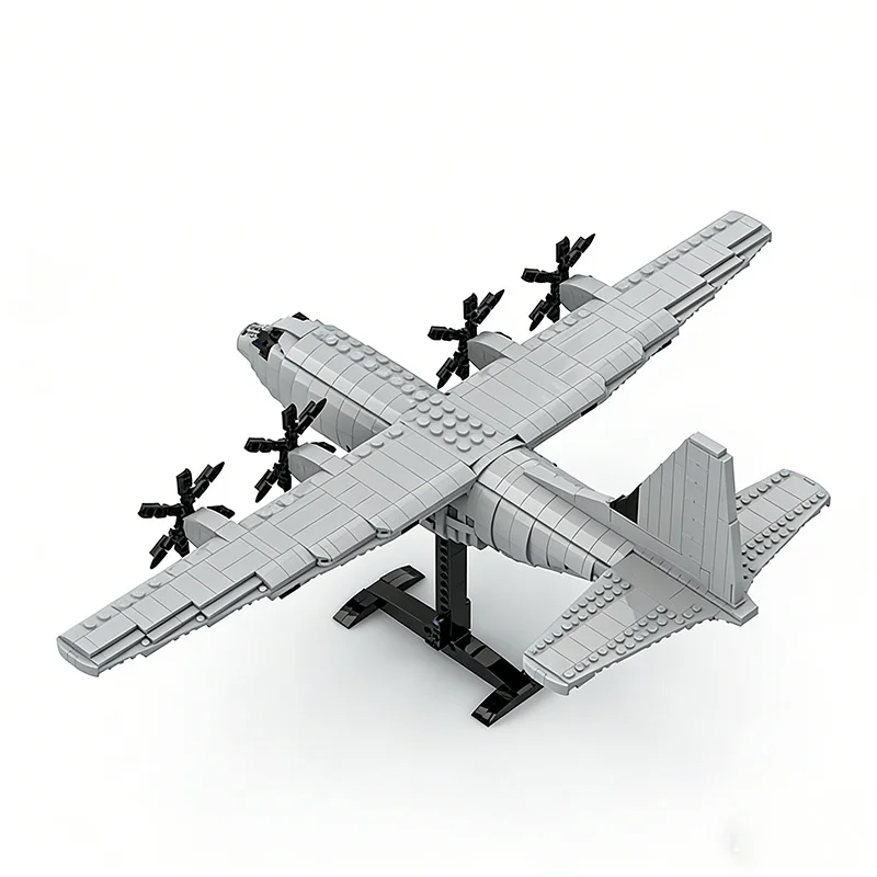 1609ピース 飛行機ブロック C-130-J スーパーヘラクレス MOC カスタマイズ モジュラービルディングブロックモデル シンプルテクノロジー DIY ホリデーおもちゃギフト