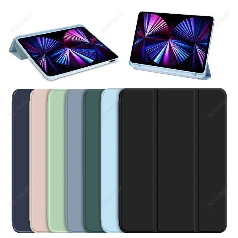 For iPad Air 4 Air 5th generation 10.9 Wake up Case Ipad 10.2 7 8 9 10th Pro10.5 9.7 Mini 6 5 4 with Pencil Holder Silicon Cover