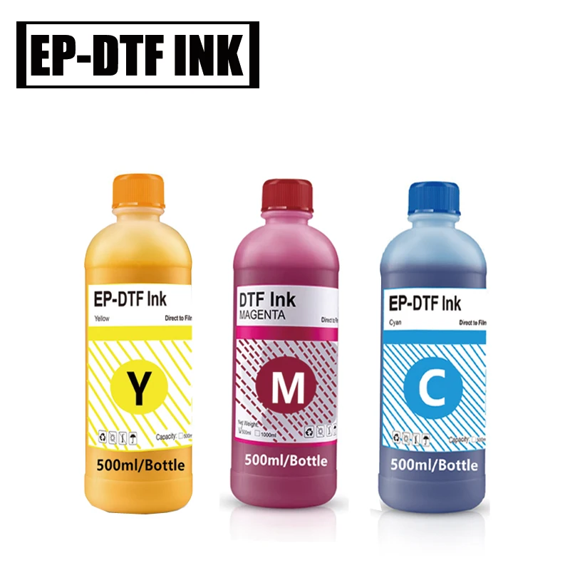 حبر EP-DTF 500 مللي مباشرة لنقل حبر الفيلم لرأس الطباعة Epson i3200 XP600 TX800 L1800 1390 L805 جميع طباعة حبر DTF