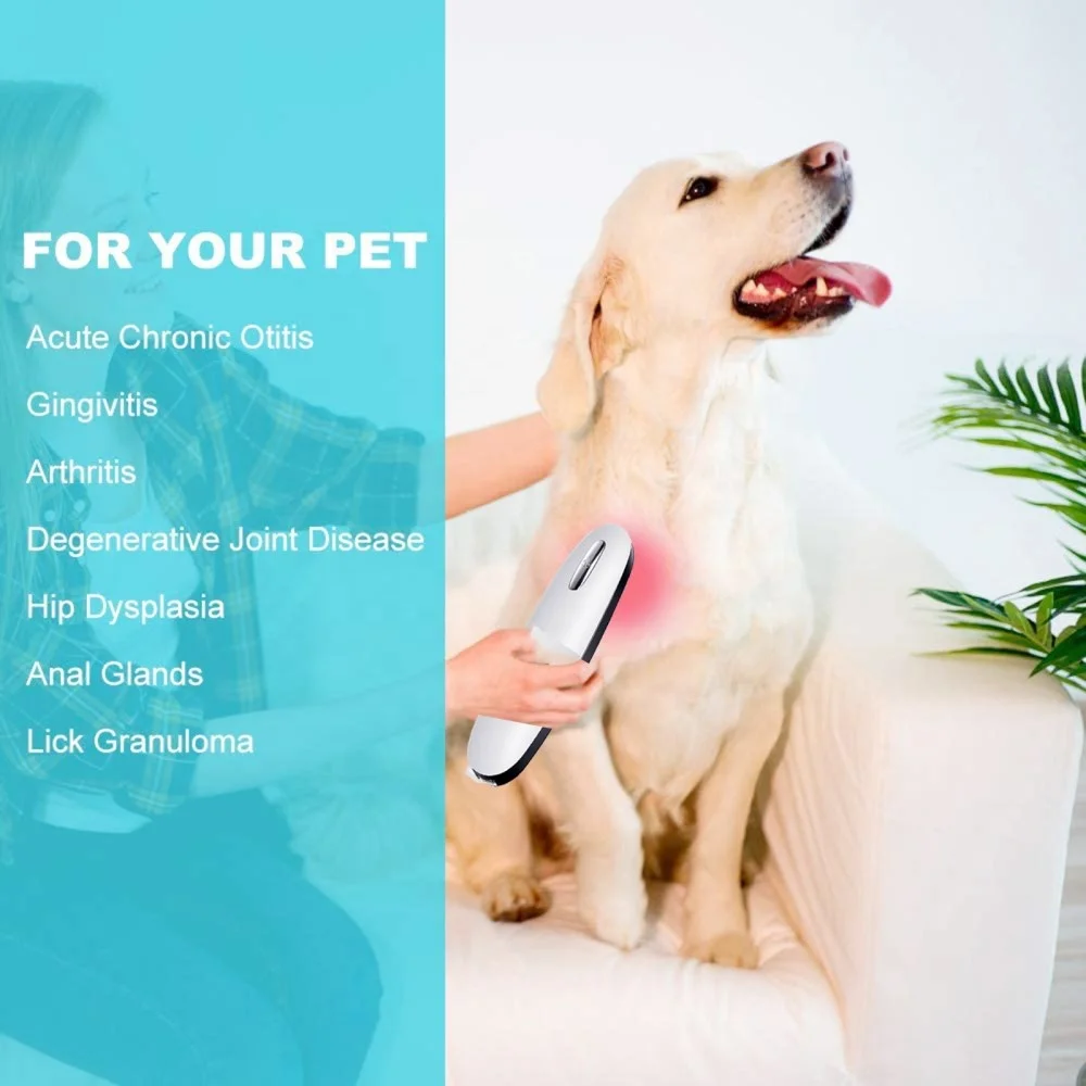 Rechargeable & Portable Vet Device for Pets Red Light Laser Therapy for Pain Relief Muscle & Joint Pain From Dog Arthritis