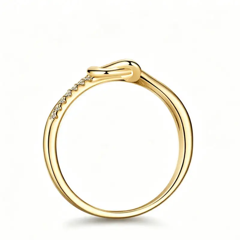 925er Sterlingsilber Infinity-Knoten Stapelring D VVS1 Moissanit Mehrfarbiger Liebesversprechen-Ring Feiner Schmuck für Damen – Detail 4