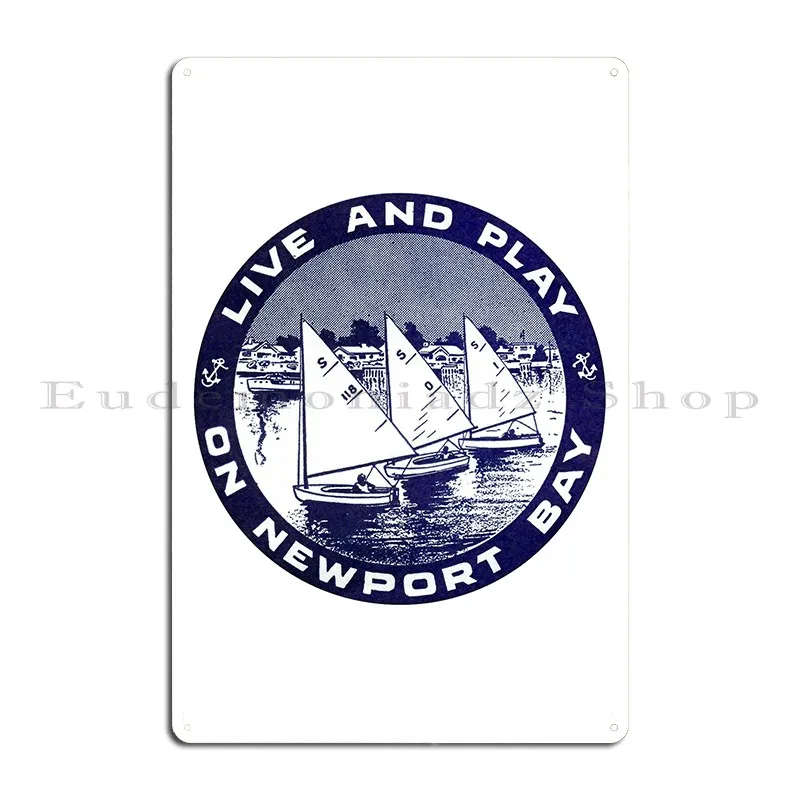 1950s Newport Bay California Metal Plaque Poster Vintage Customize Pub Designing Living Room Tin Sign Poster