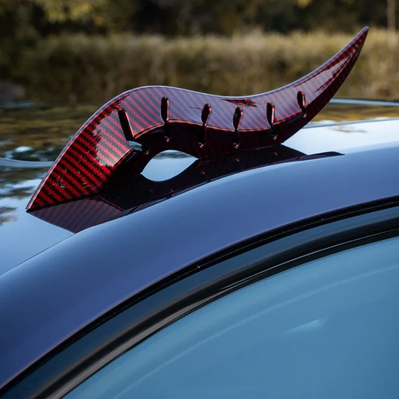 Car Ornament Glossy Piano Finish Horn Decor In Devil Dragon Cow Shapes Universal Fit Various Vehicles To Upgrade Exterior