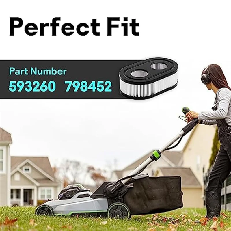

4 шт. 593260 воздушный фильтр для газонокосилки для Briggs And Stratton 550Ex 675Exi 725Exi серии, 798452 фильтр воздухоочистителя